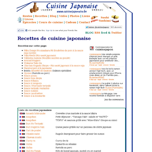 Recettes de cuisine japonaise