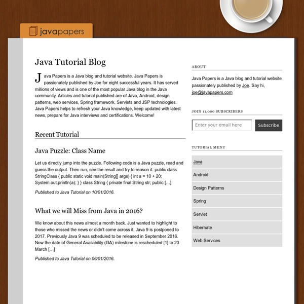 Java Blog