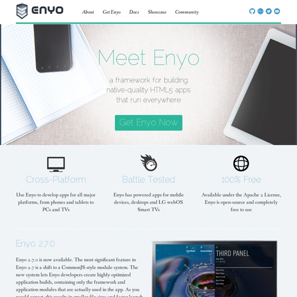 Enyo JavaScript Application Framework