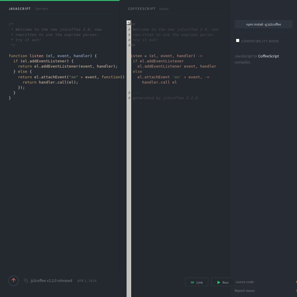 Js2coffee 2.0 — convert JavaScript to CoffeeScript