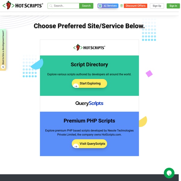 The net&#039;s largest PHP, CGI, Perl, JavaScript and ASP script collection and resource web portal