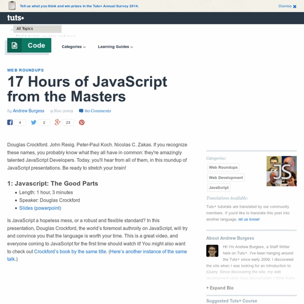 17 Hours of JavaScript from the Masters - Nettuts+