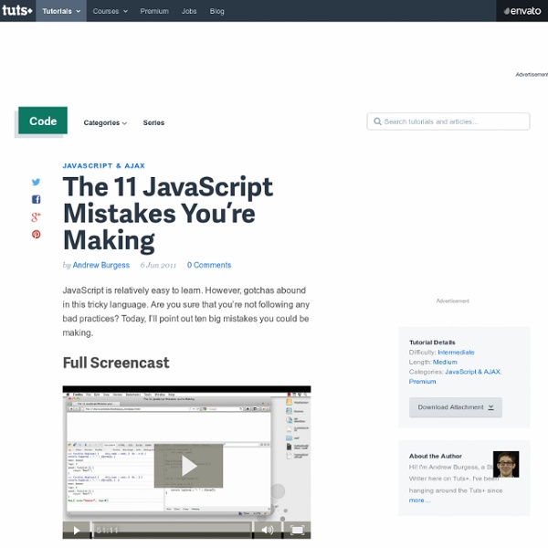 The 11 JavaScript Mistakes you’re Making