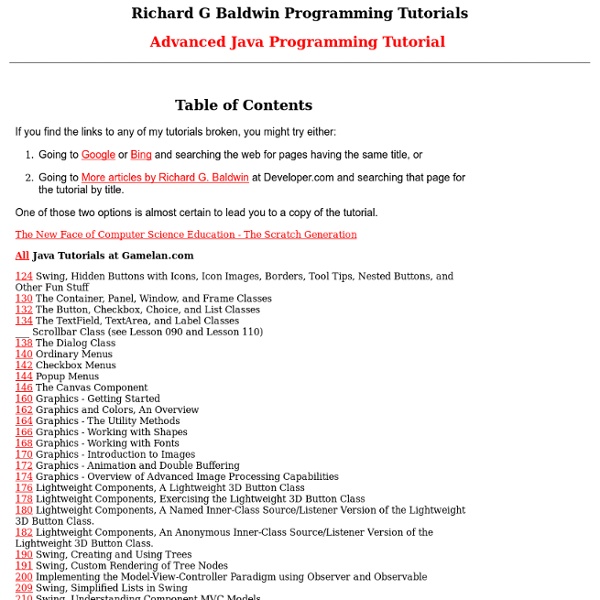 Java and JavaScript Programming, by Richard G Baldwin