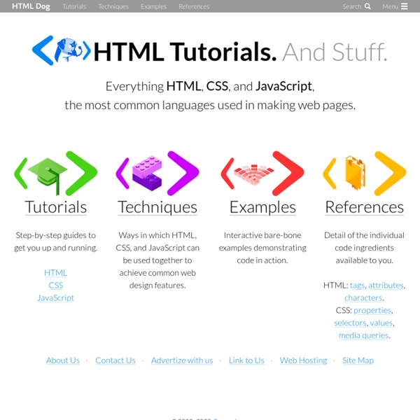 HTML and CSS Tutorials, References, and Articles