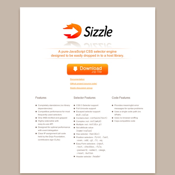 Sizzle JavaScript Selector Library