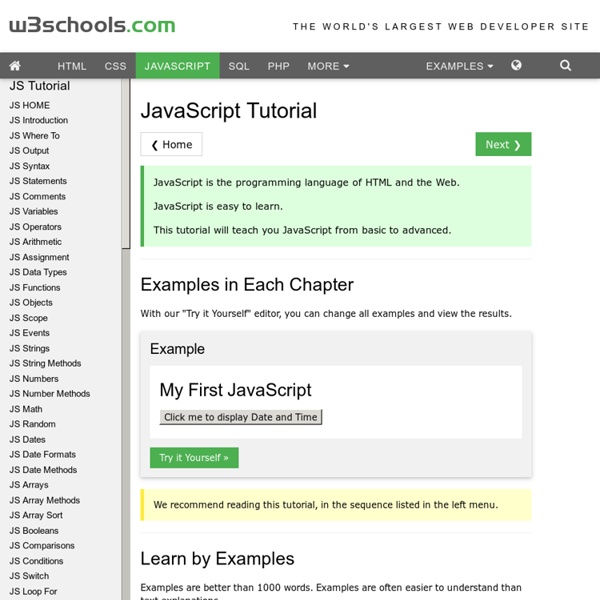 JavaScript Tutorial