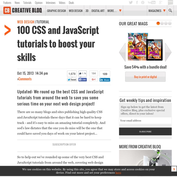 100 CSS and JavaScript tutorials to boost your skills