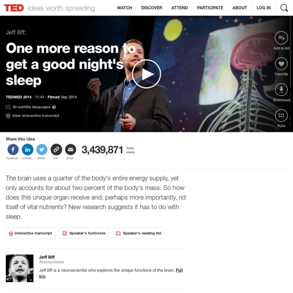 Jeff Iliff: One more reason to get a good night’s sleep
