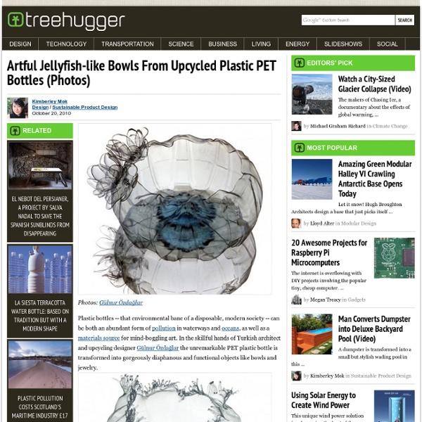 Artful Jellyfish-like Bowls From Upcycled Plastic PET Bottles (Photos)