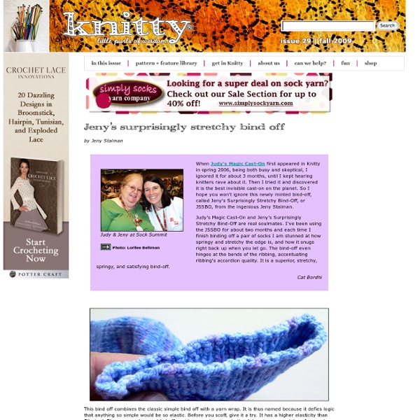 Jeny's surprisingly stretchy bind off, Fall 2009