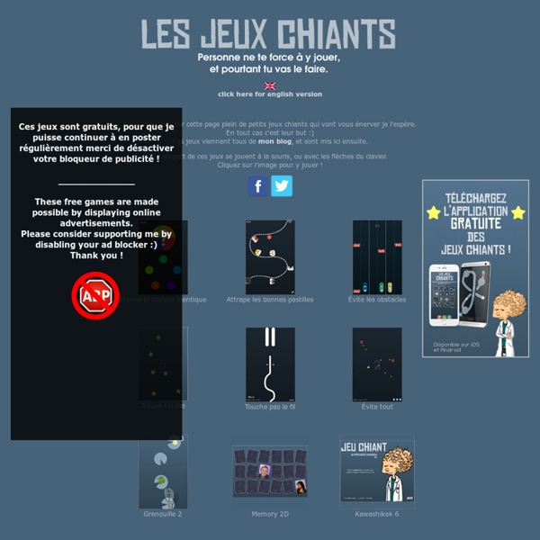 LES JEUX CHIANTS Zanorg Mini Games © kek