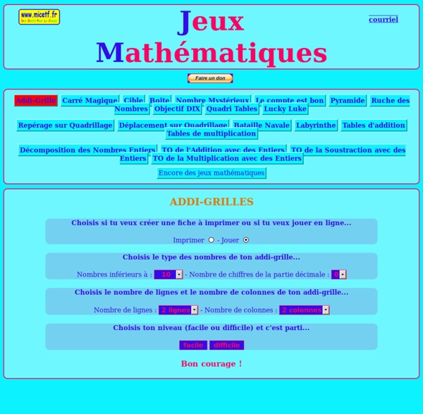 Jeux Mathématiques