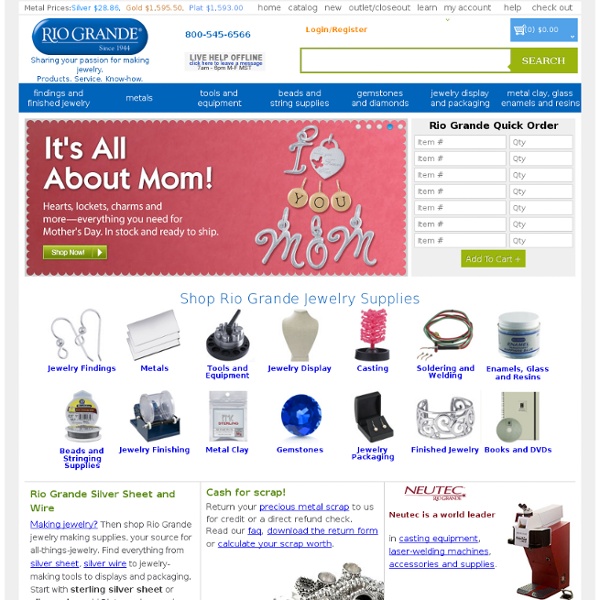 Rio Grande jewelry making supplies, jewelry tools and jewellery supply