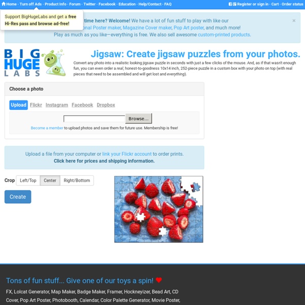 Jigsaw: Create jigsaw puzzles from your photos.