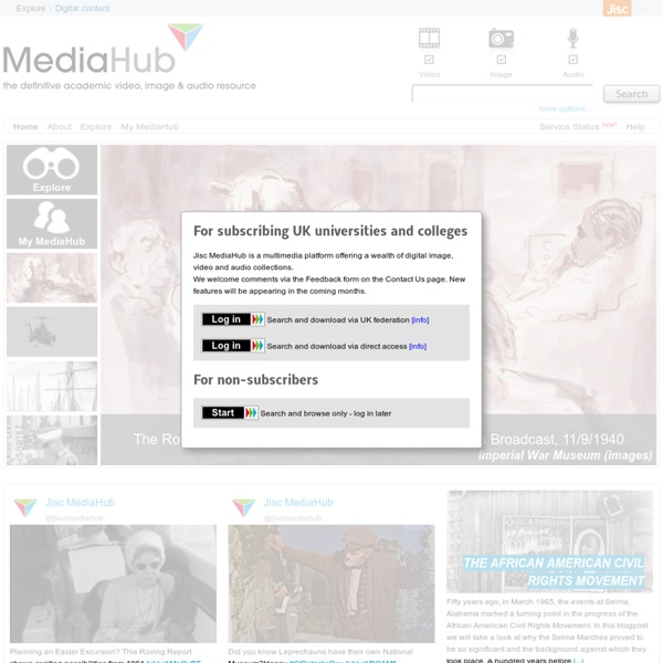 JISC MediaHub (NewsFilm Online + Film&Sound Online)