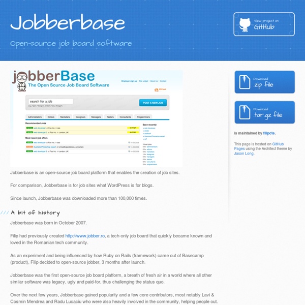 JobberBase - The Open Source Job Board Software