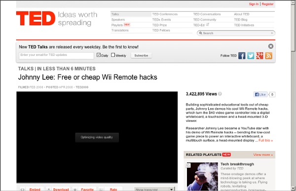 Johnny Lee demos Wii Remote hacks