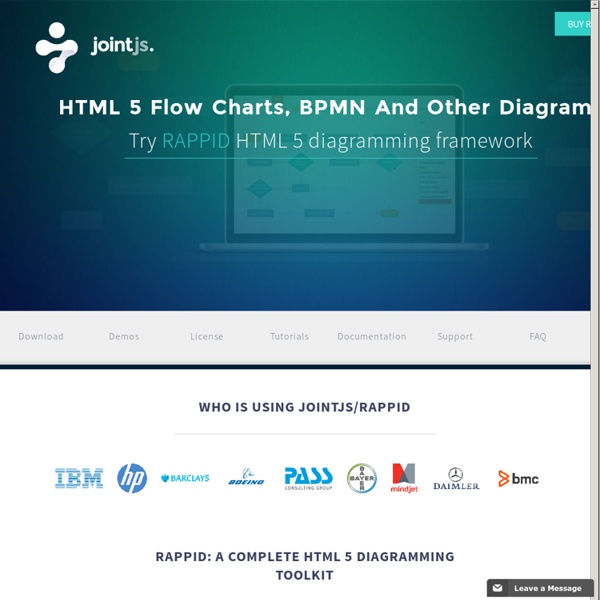 JointJS - the HTML 5 JavaScript diagramming library.
