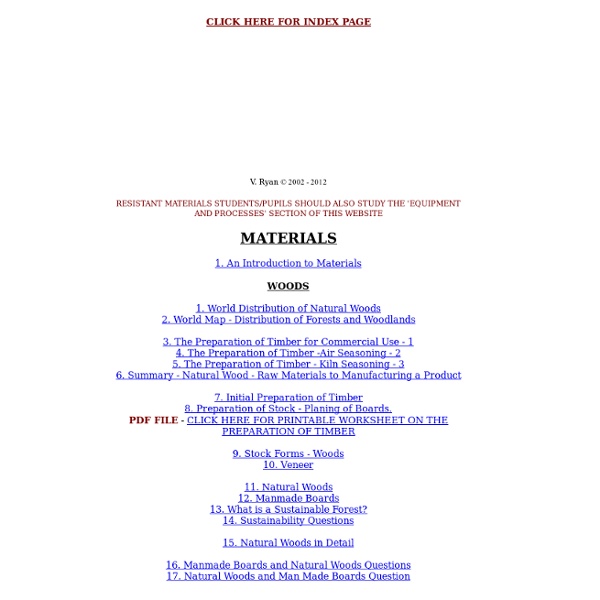 Joints and Fittings Index Page