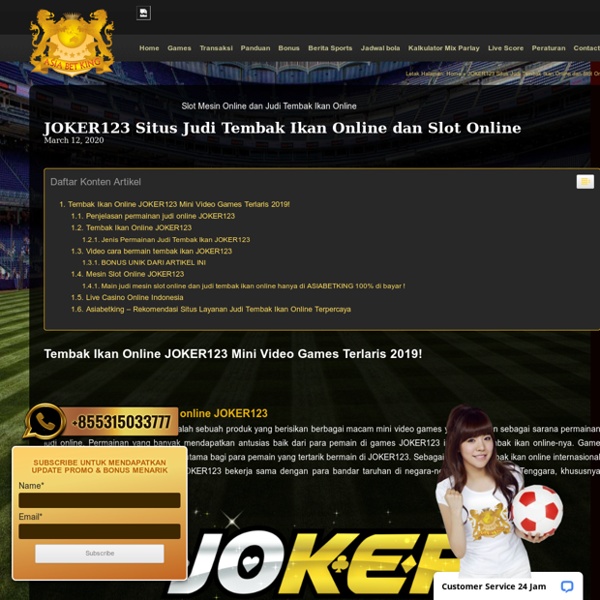 JOKER123 Situs Judi Tembak Ikan Online dan Slot Online