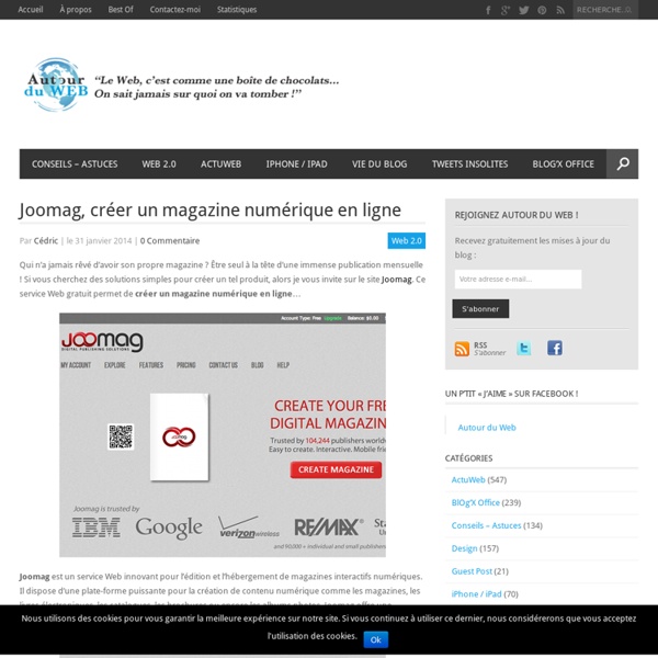 Joomag, créer un magazine numérique en ligne