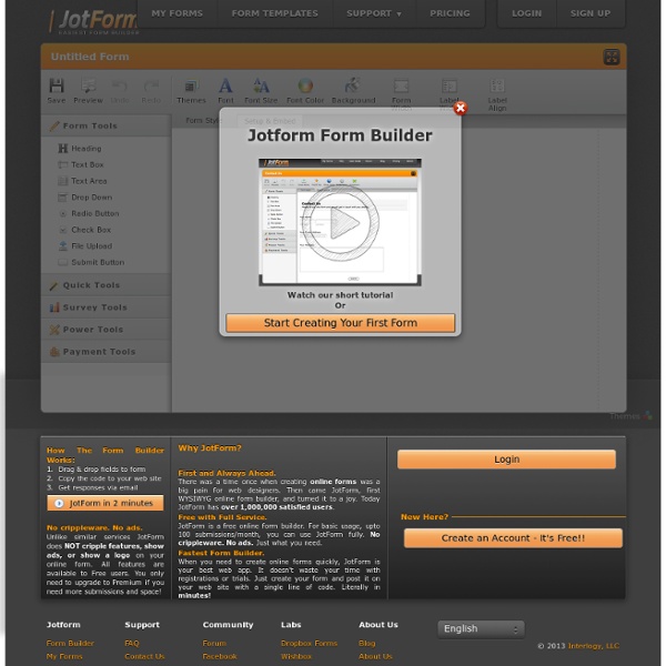 JotForm · Le Plus Facile des Générateurs de Formulaire