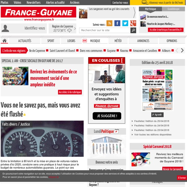 Journal France-Guyane - Toute l'actualité de la Guyane en ligne - FranceGuyane.fr