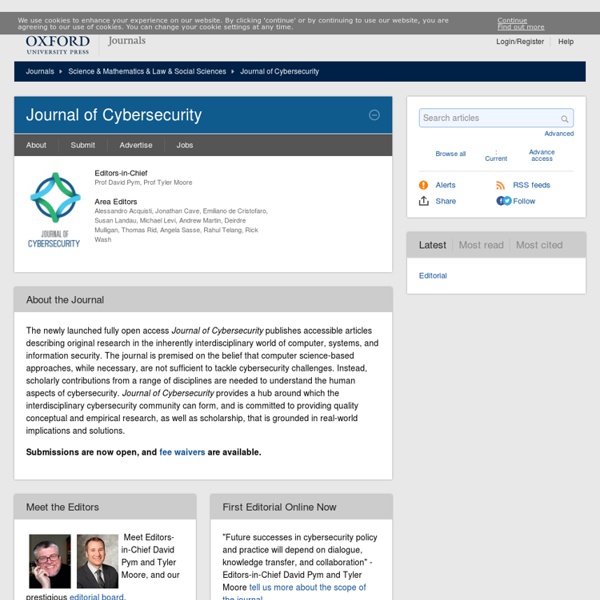 Journal of Cybersecurity