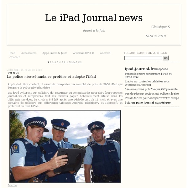 Le iPad Journal news