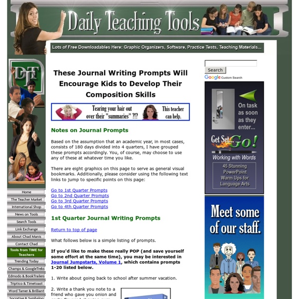 180 Journal Writing Prompts: Enough for Every Day of the School Year
