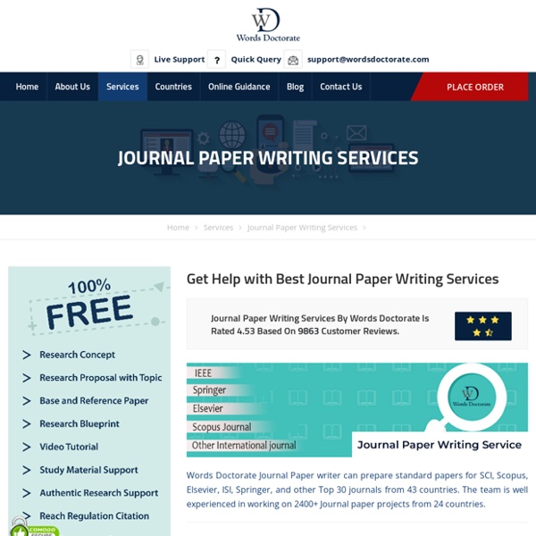 Research Paper & Journal Paper Writing Services