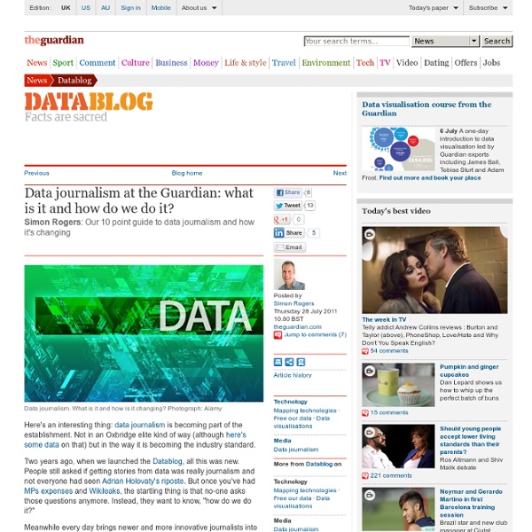 Data journalism at the Guardian: what is it and how do we do it?