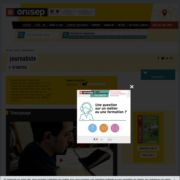 Onisep : journaliste