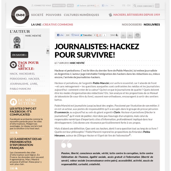 Journalistes: hackez pour survivre!