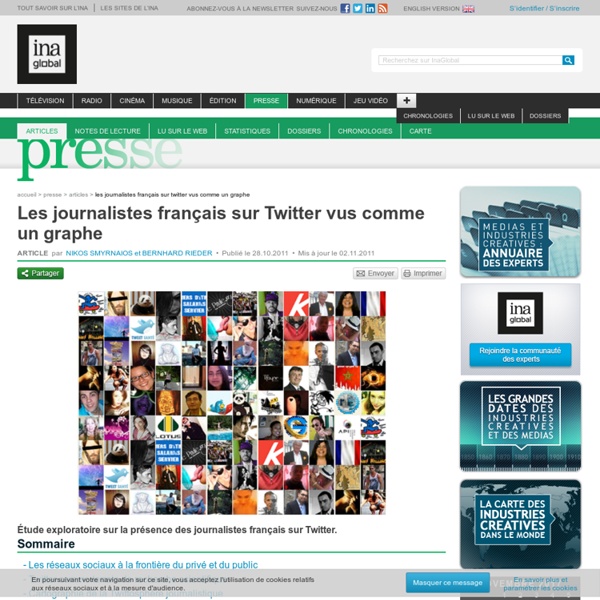 Presse - Article - Les journalistes français sur Twitter vus comme un graphe