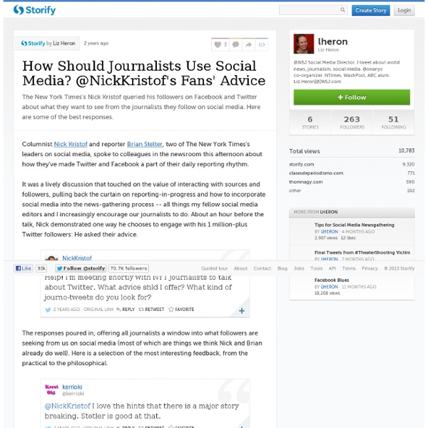 Social Media Tips From Nick Kristof's Community - storify.com