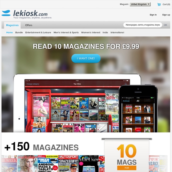 Journaux et magazines en ligne, mensuel et hebdo sur lekiosk.com