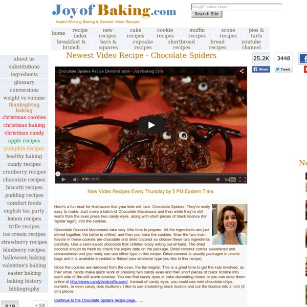 Baking & Dessert Recipes & Videos - Joyofbaking.com *Tested Recipes*