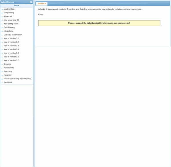 JqGrid Demos
