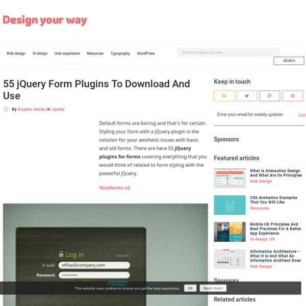 55 jQuery Form Plugins To Download And Use
