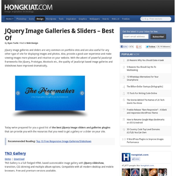 jQuery Image Galleries & Sliders – Best Of
