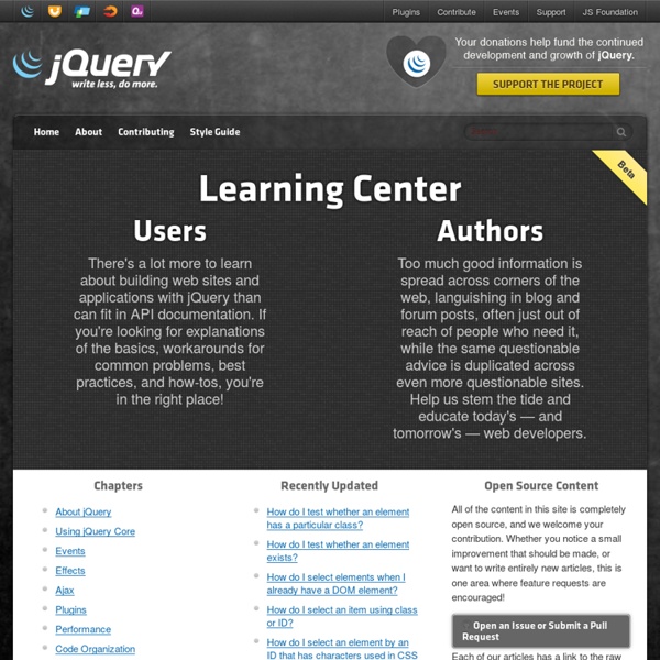 jQuery Learning Center