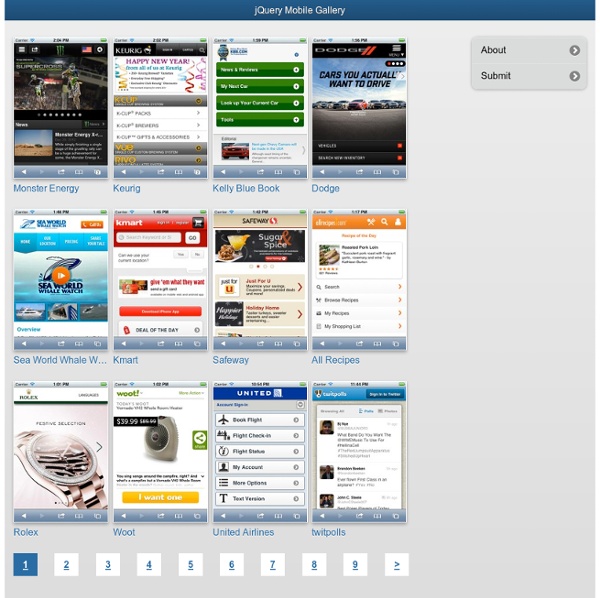 jQuery Mobile Examples - JQM Gallery