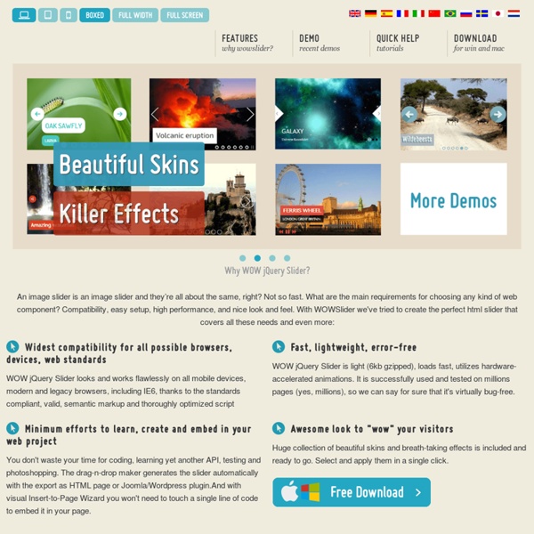 WOW Slider : jQuery Image Slider & Gallery