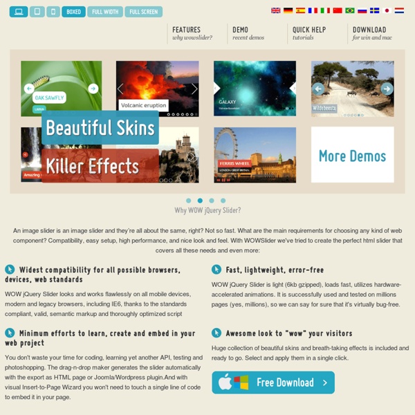 WOW Slider : jQuery Image Slider & Carousel