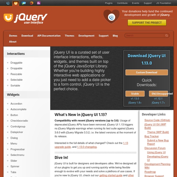 jQuery UI - Home