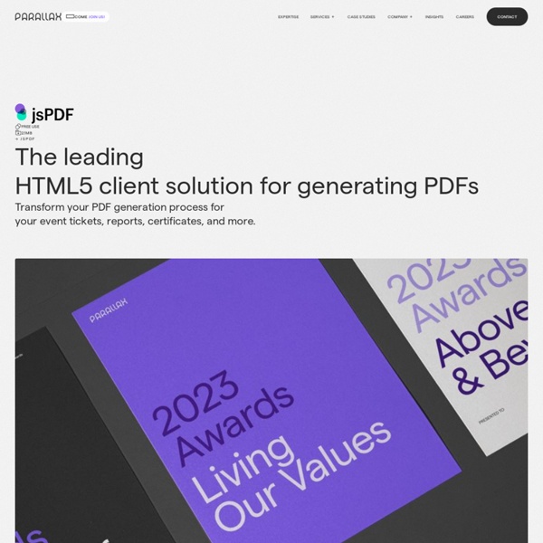 JsPDF - Create PDFs with HTML5 JavaScript Library