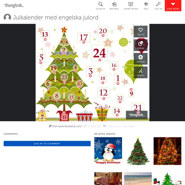 Julkalender med engelska julord