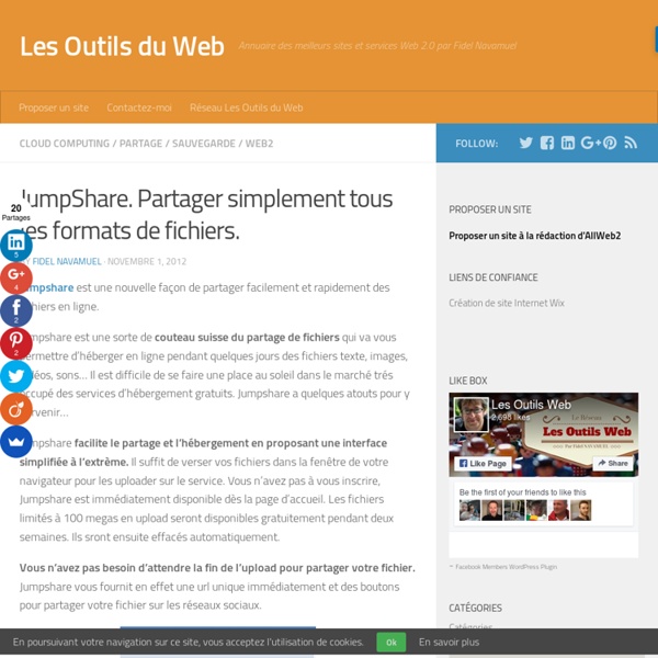 JumpShare. Partager simplement tous les formats de fichiers.